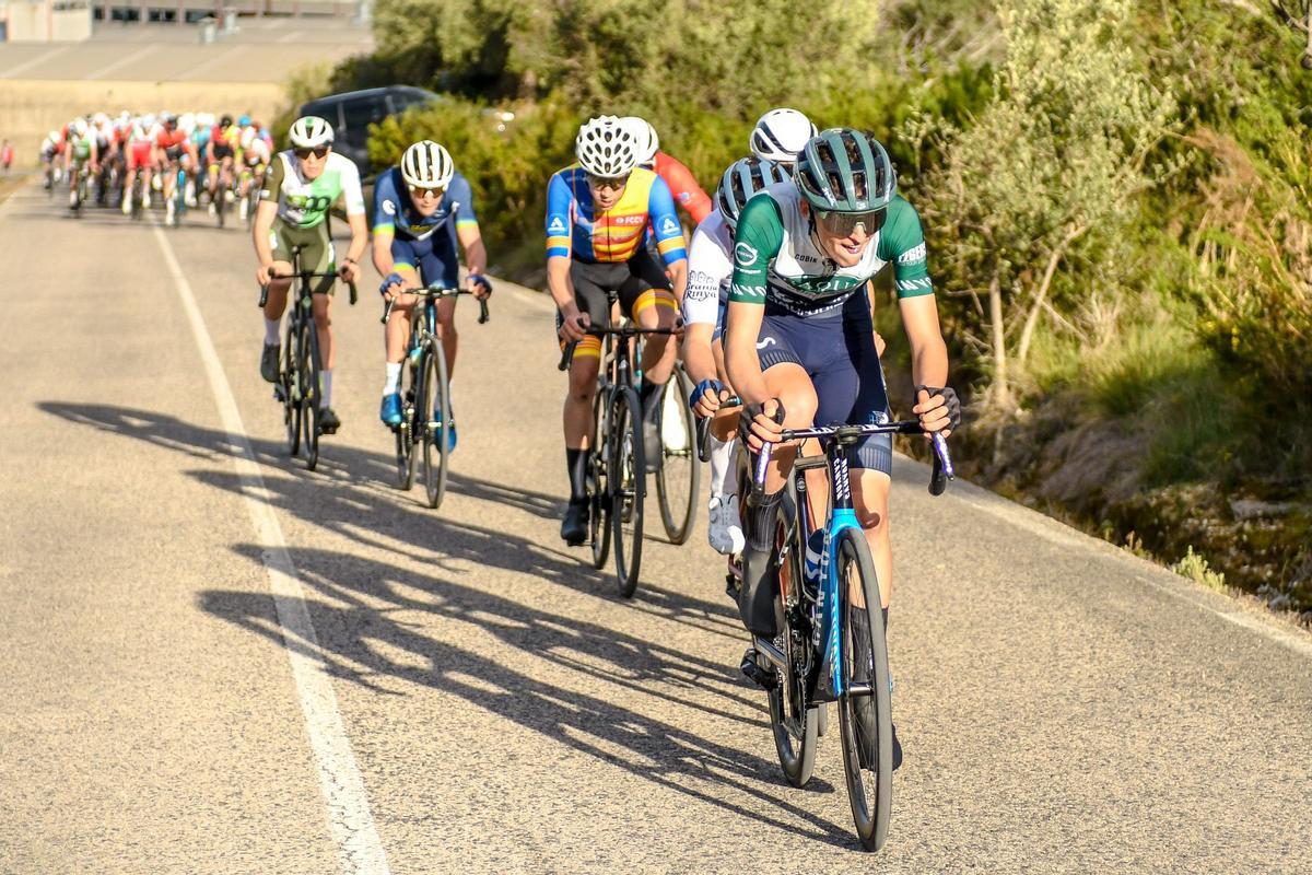 El pelotón, en carrera.