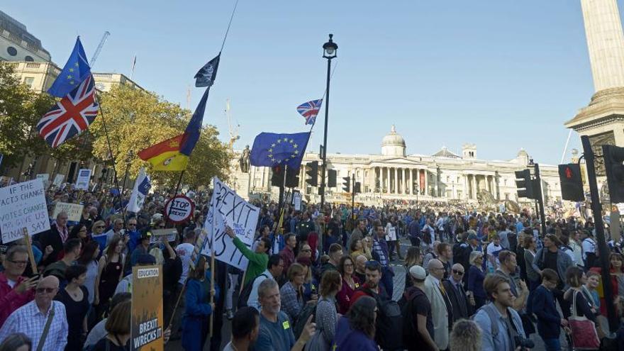 Un momento de la manifestación en Londres.
