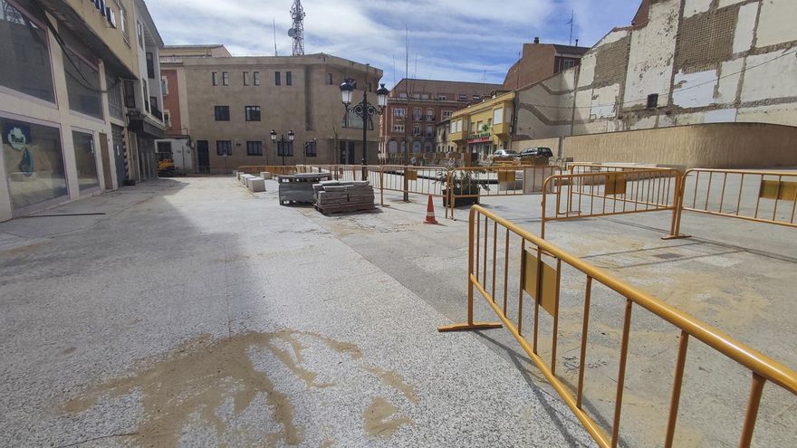 La plaza de San Francisco en Benavente, en obras hasta el día 10
