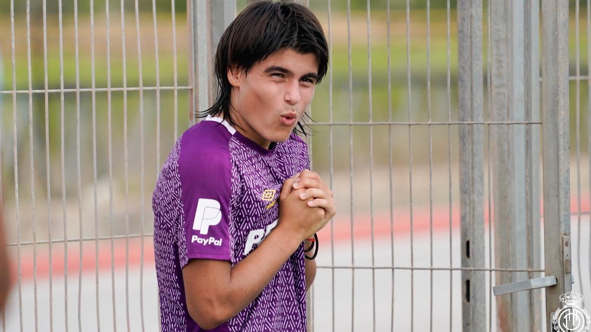 Luka Romero durante un entrenamiento