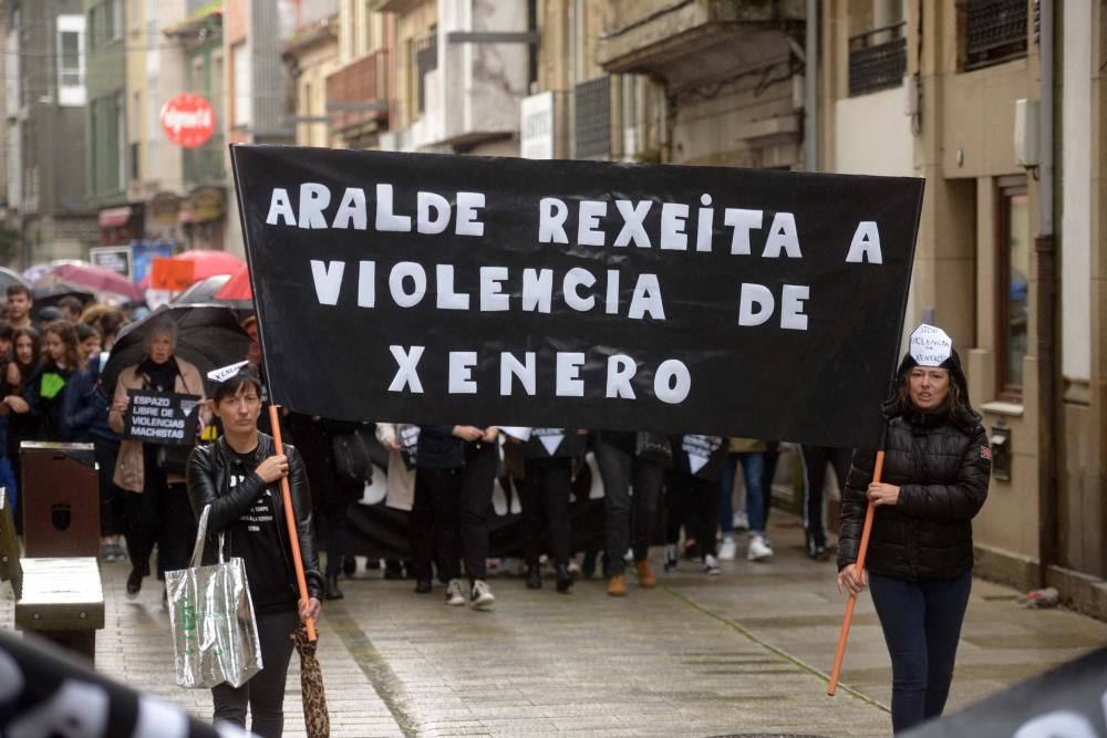 Manifestaciones en Galicia contra el maltrato. // I. Osorio, Bernabé/Luismy, G. Núñez, N. Parga