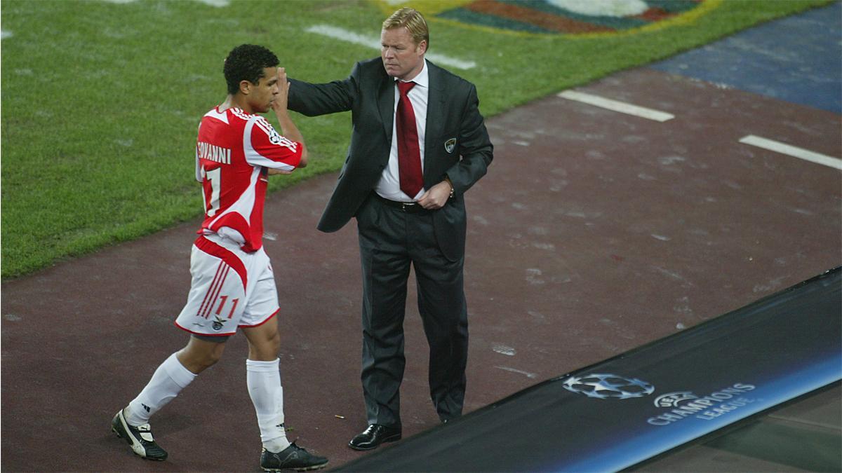 Koeman, durante su etapa en el Benfica