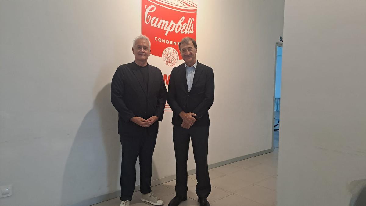 Diego González, presidente de ADEMA, y Alberto Gómez, rector de la universidad Isabel I, ayer