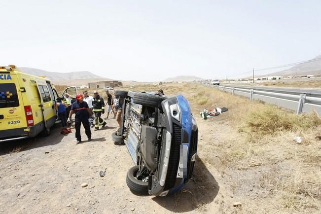 Choque entre dos automóviles en Fuerteventura