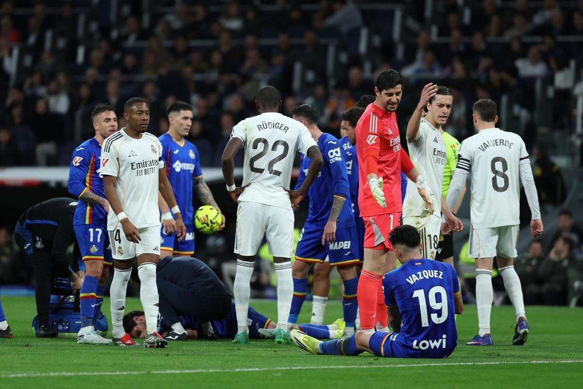 Imagen del partido entre el Real Madrid y el Getafe