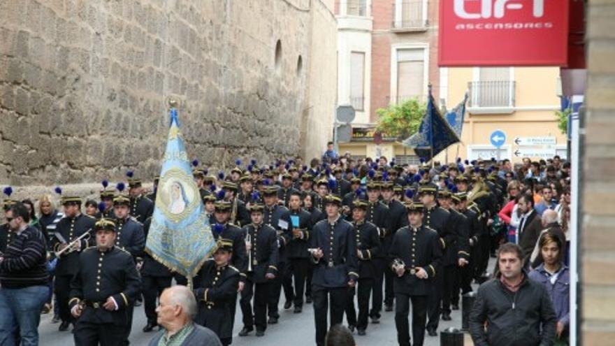 Los pasos Azul y Blanco anuncian la Semana Santa de Lorca