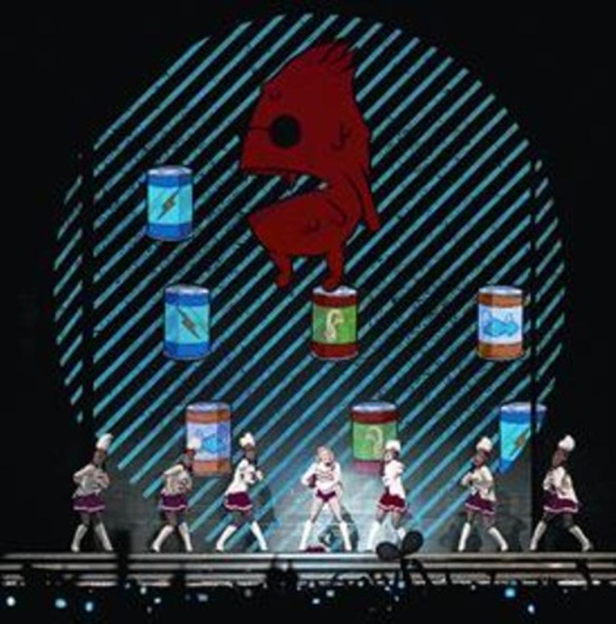 Madonna, durantel concert d’ahir a la nit al Sant Jordi.