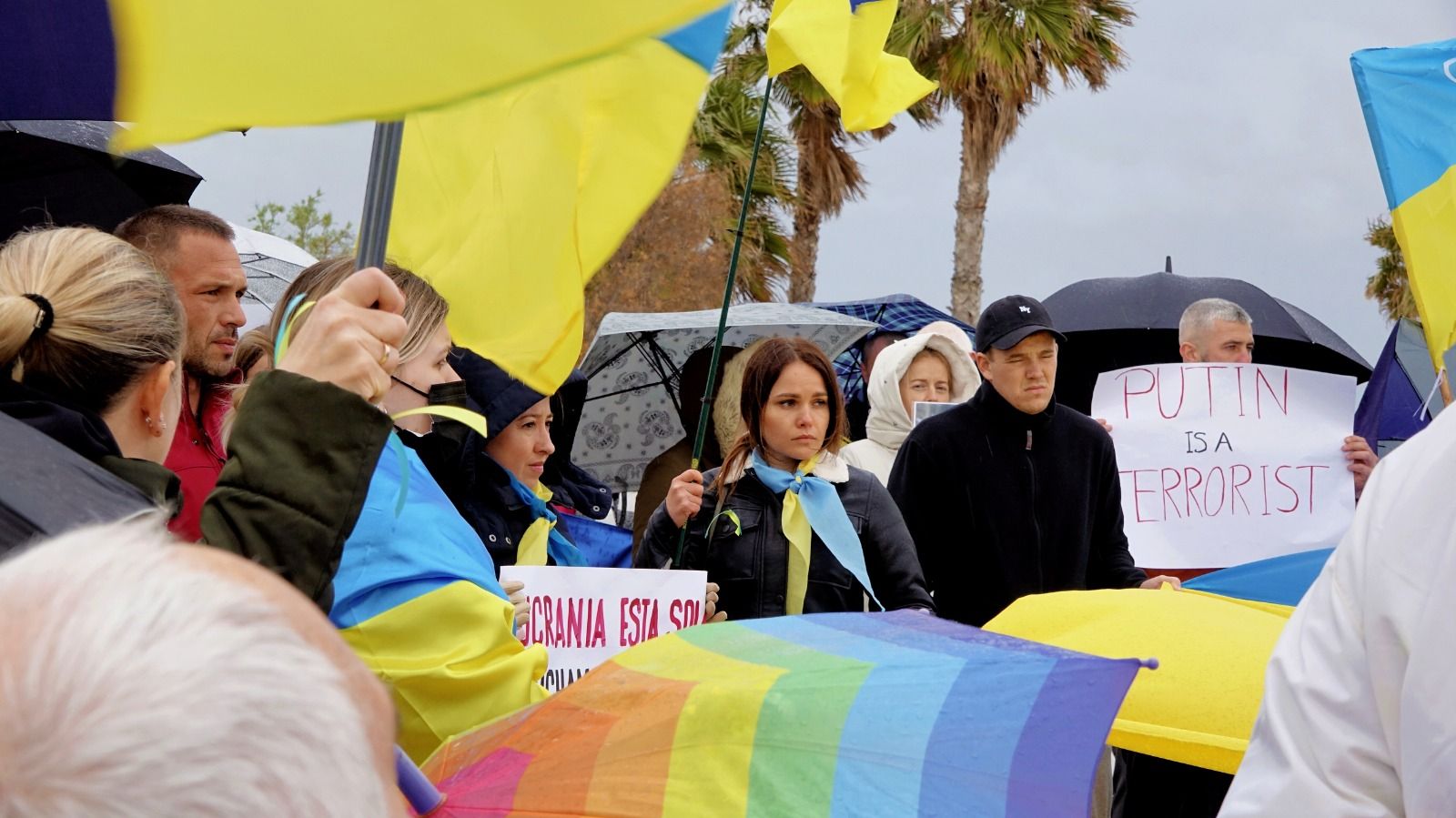 Concentración en apoyo a los ciudadanos ucranianos en Orihuela Costa