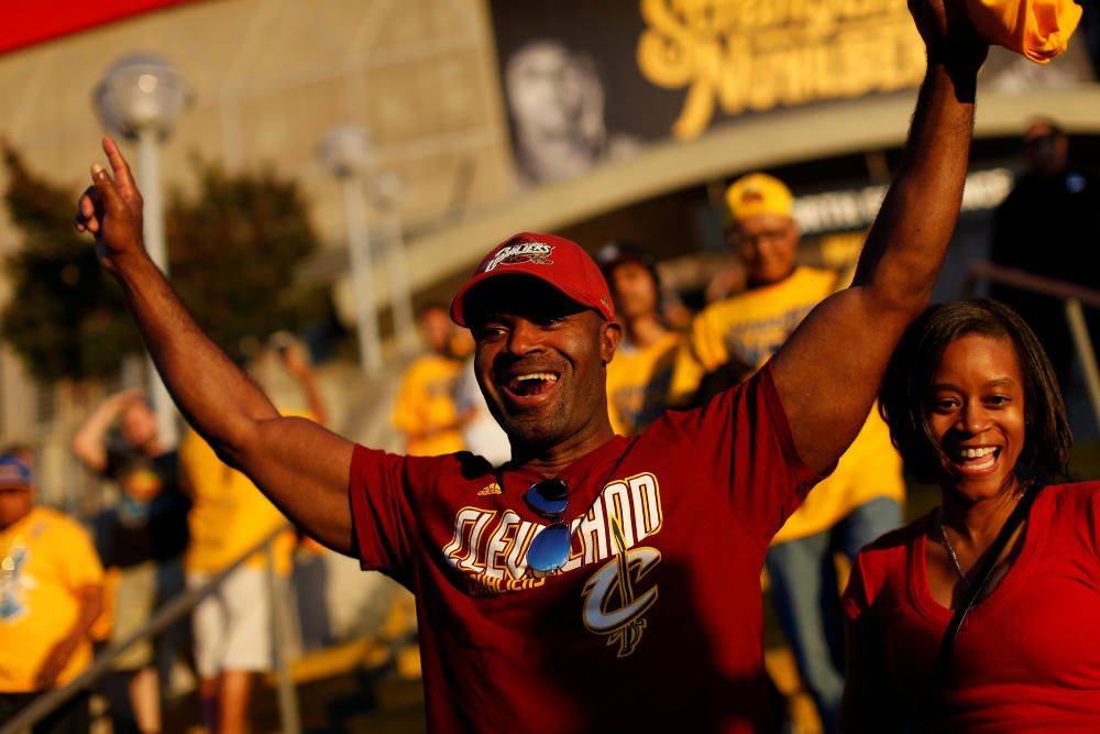 La afición celebra el triunfo de los Cavaliers