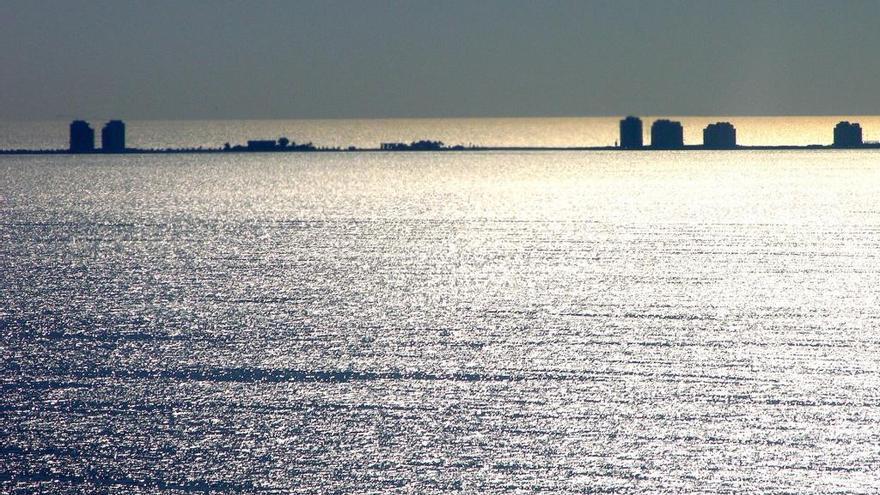 Panorámica del atardecer en el Mar Menor.