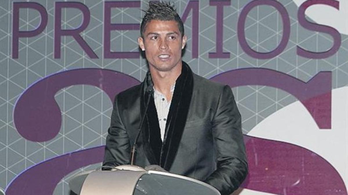 Ronaldo, el lunes por la noche, en la fiesta del diario As.