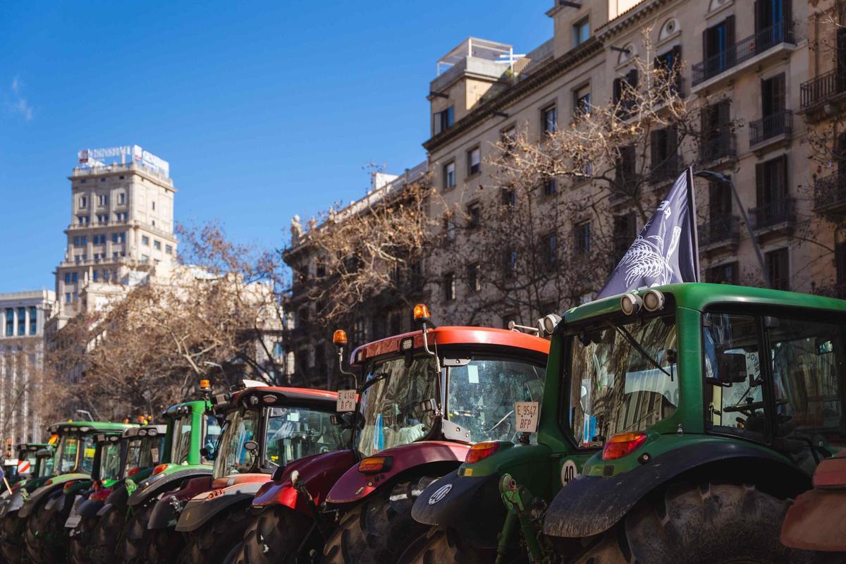 Les fotos de la marxa dels pagesos gironins cap a Barcelona