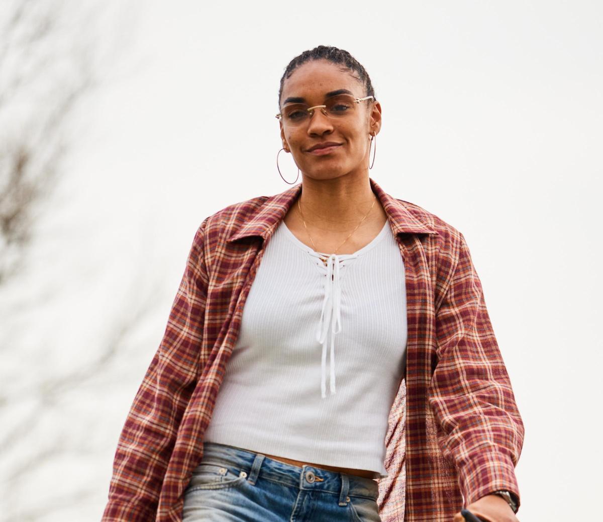 Salma, a su llegada a Las Rozas