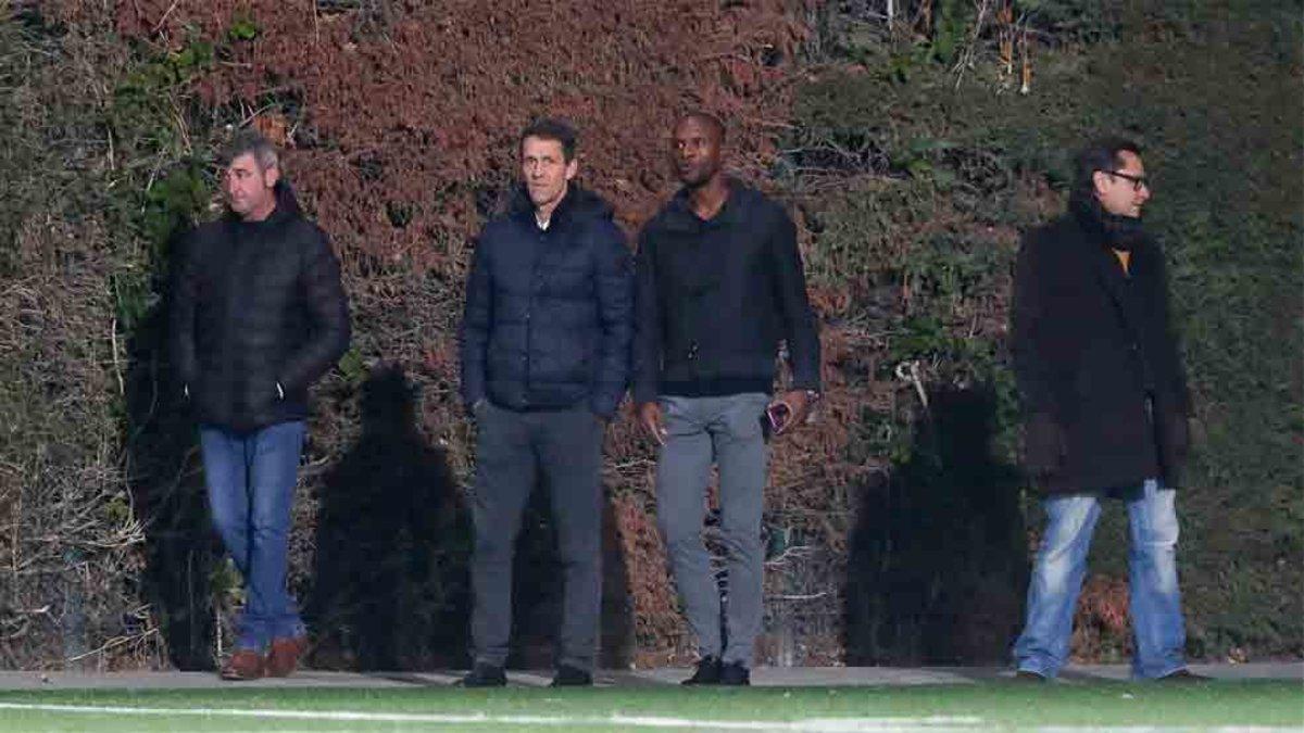 Eric Abidal se ha acercado a la Ciutat Esportiva para ver al Cadete A