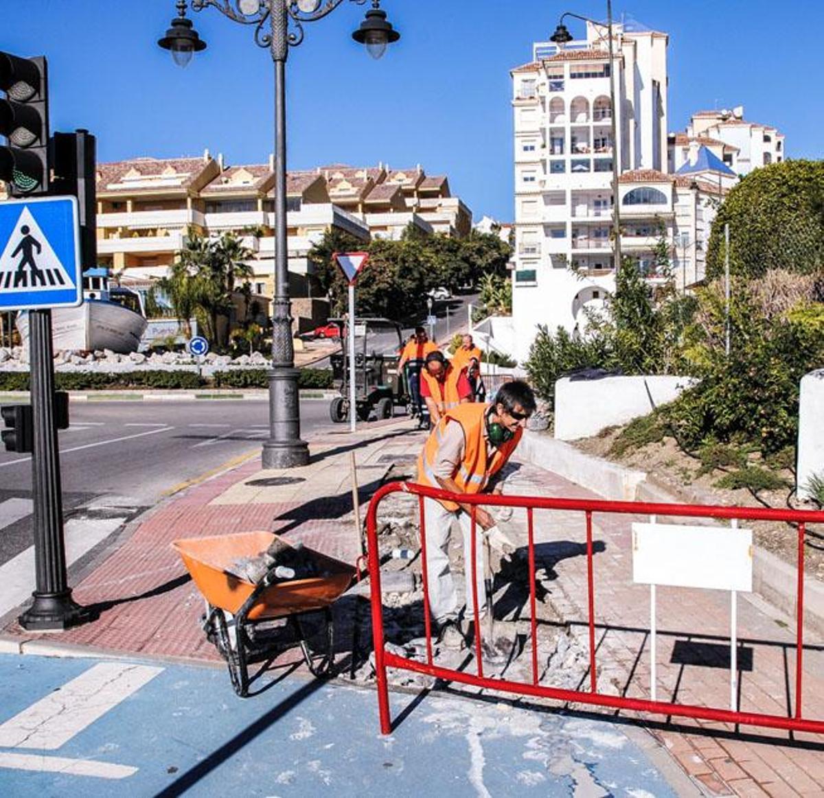 Las obras del carril estarán terminadas en un mes.