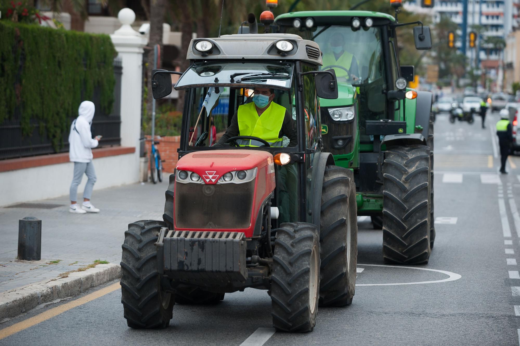 Los agricultores malagueños protestan contra la reforma del PAC