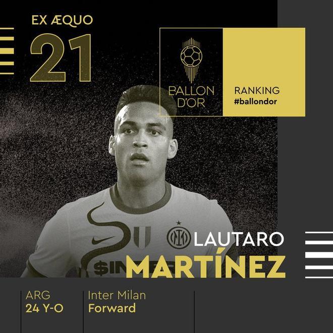 21 - Lautaro Martínez (Balón de Oro)