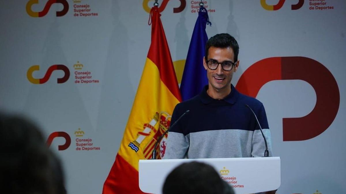 Mario Mola, en su presentación como asesor de la Federación Española de Triatlón