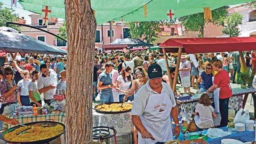 En la Fira del Caragol también hubo paella con caracoles.