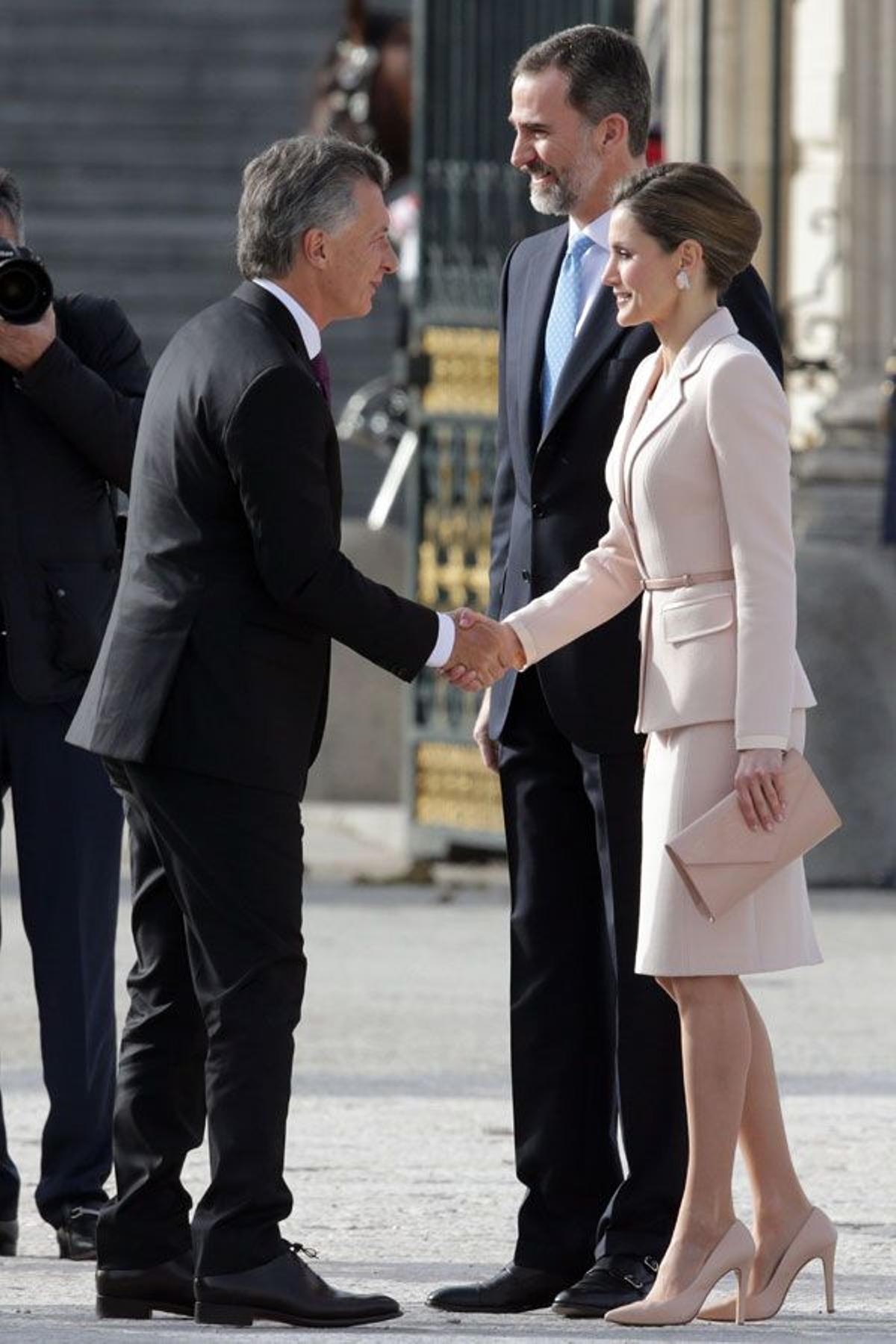 Letizia Ortiz de rosa junto al Presidente de Argentina