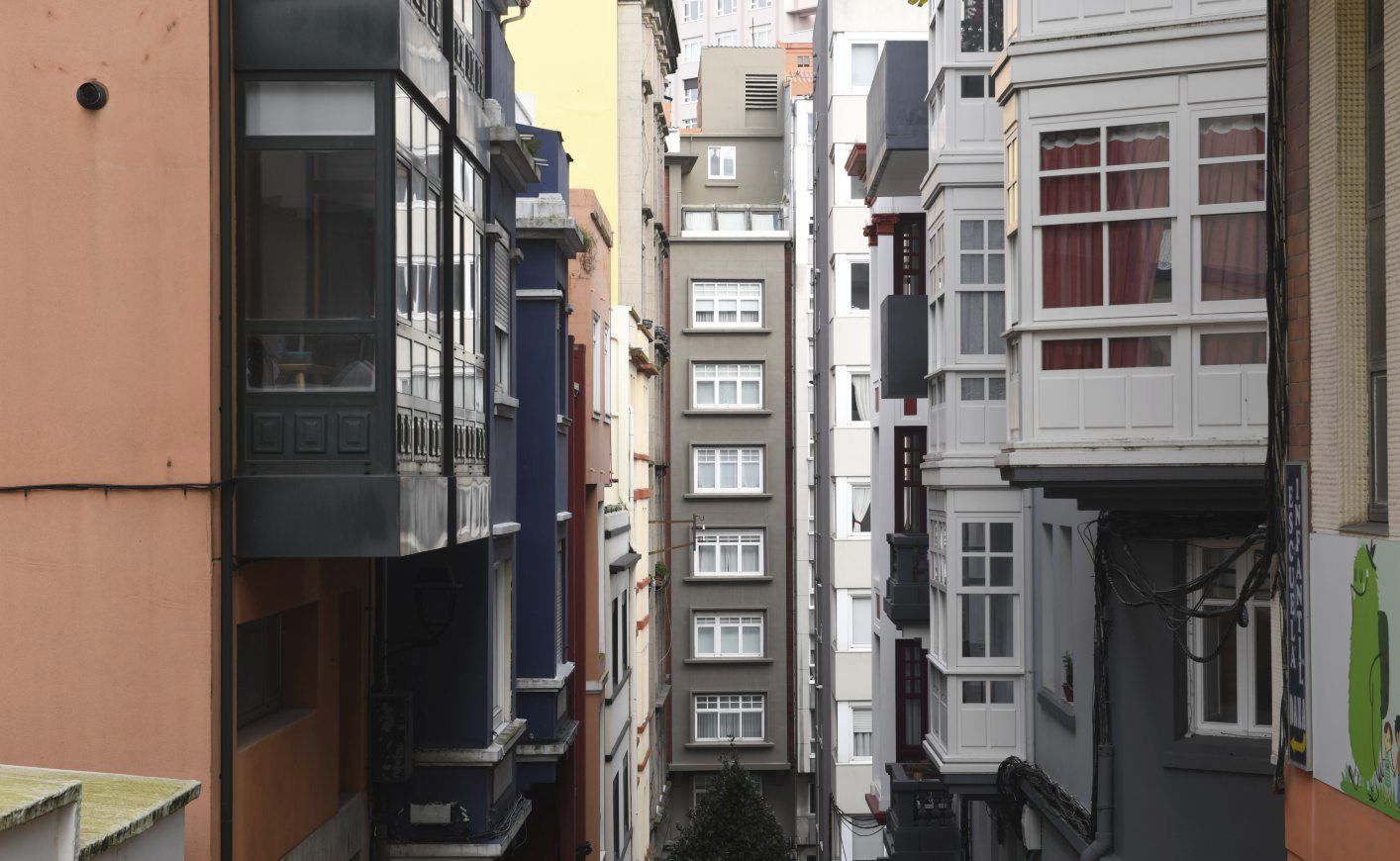 Edificios de viviendas de A Coruña, sobre las que el Concello recauda el IBI. |  Carlos Pardellas