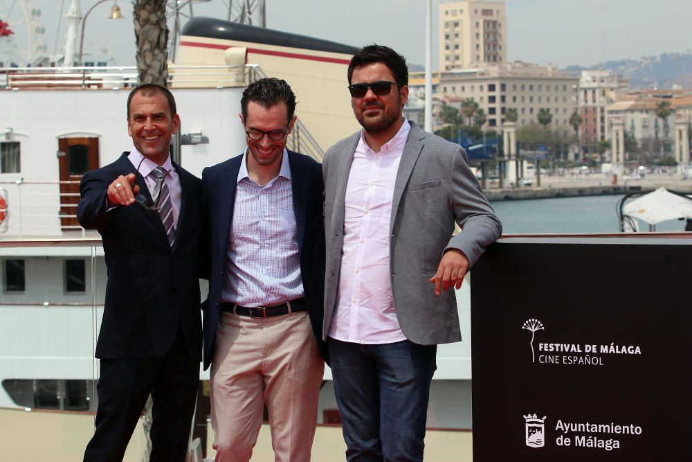 MLG 27/04/2016.-Photocall con el equipo de la pelicula CallBack, con la presencia de su director Carles Torras y los actores Martín Bacigalupo y Timothy Gibbs.-ALEX ZEA.
