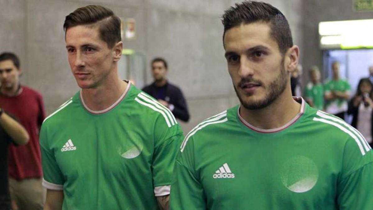 Fernando Torres y Koke participaron en un acto publicitario