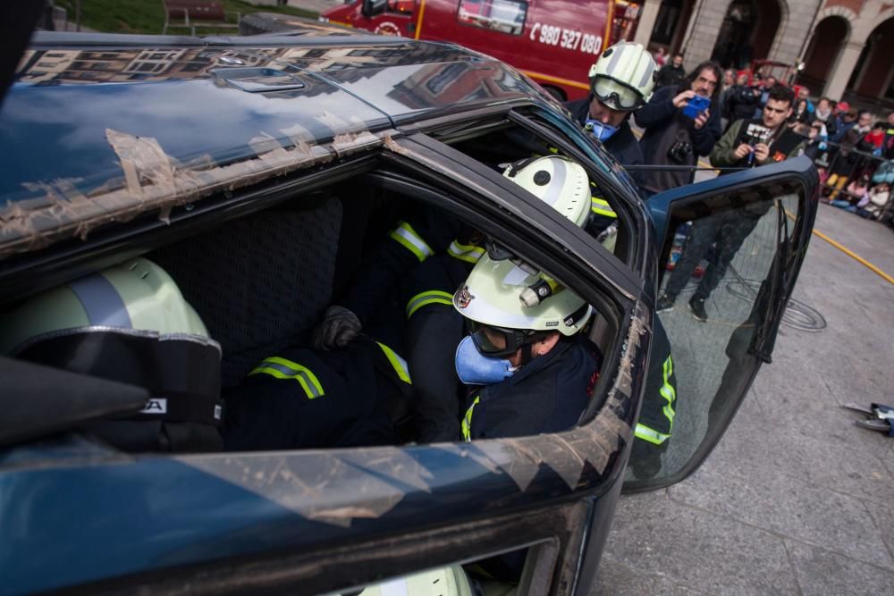 Simulacro de los Bomberos de Zamora