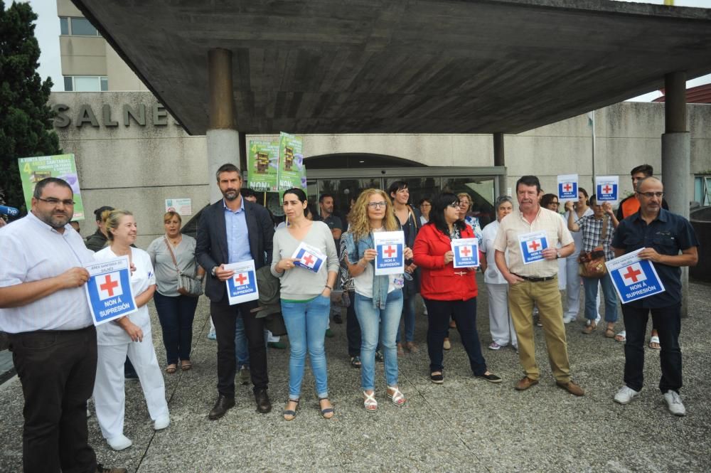 Trabajadores de salud se movilizan en O Salnés contra la pérdida del área sanitaria