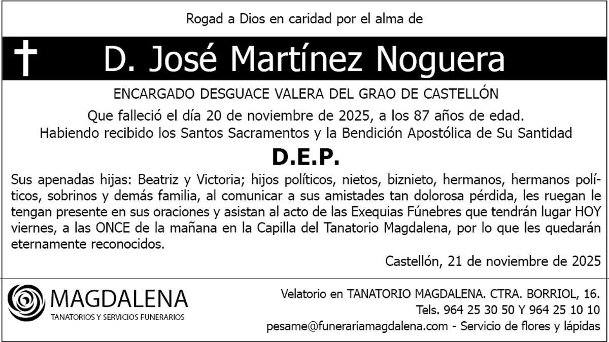 D. José Martínez Noguera