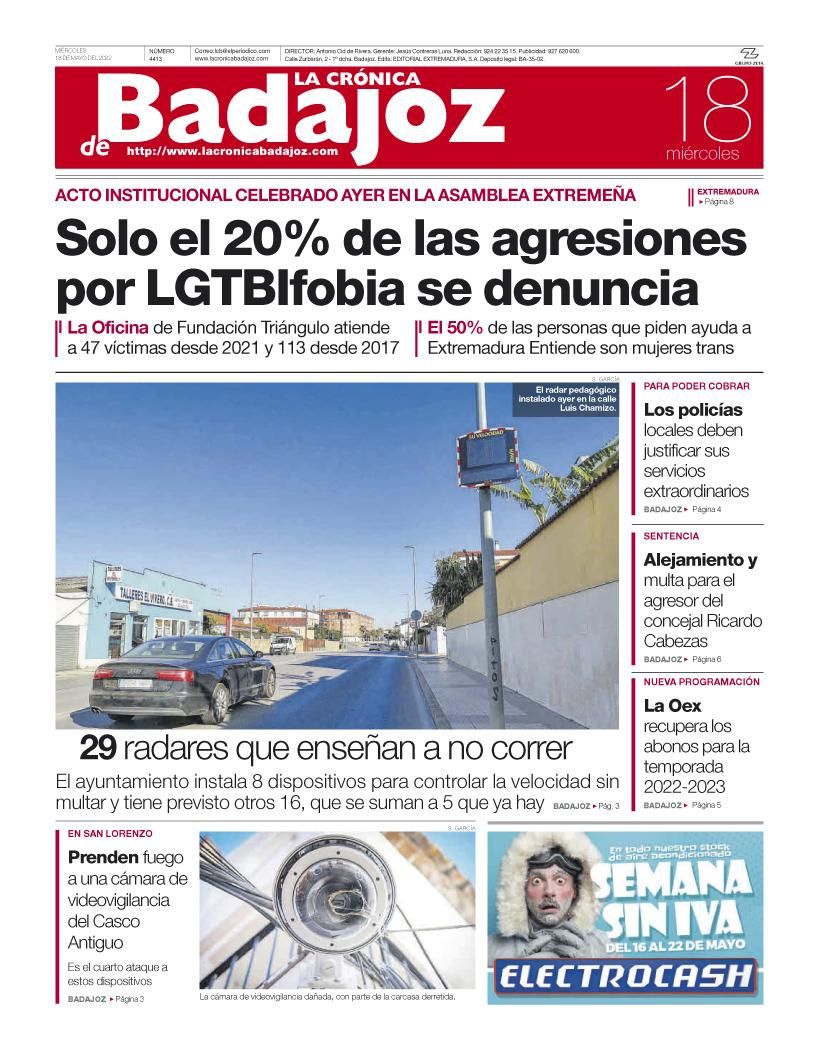 Consulta la portada correspondiente al día 18 de mayo del 2022