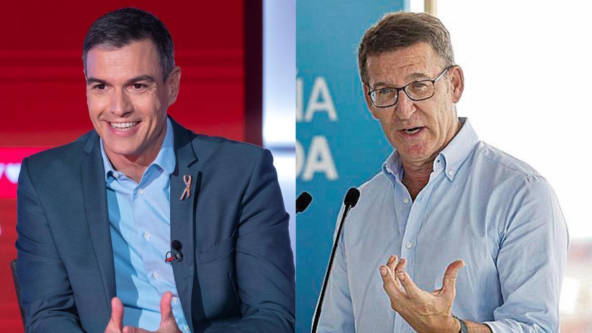 Pedro Sánchez y Alberto Núñez Feijóo.