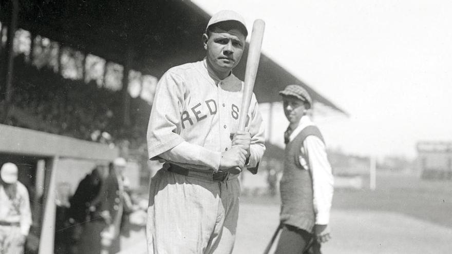 Babe Ruth, durante su última temporada en los Red Sox.