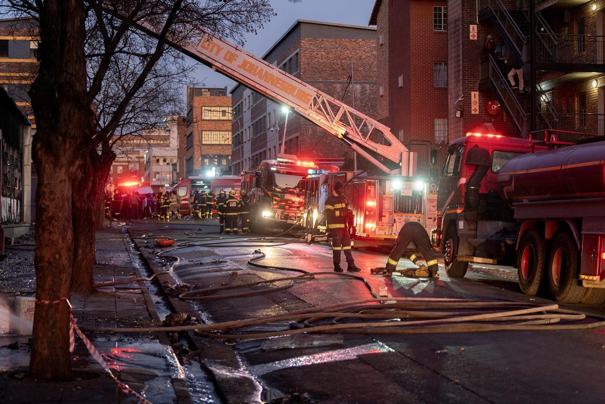 Incendio mortal en un edificio de Johannesburgo