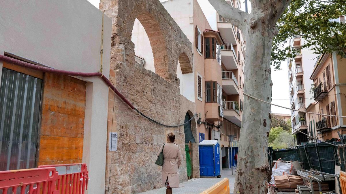 La construcción que abastecía de agua a Palma en la plaza Patins.