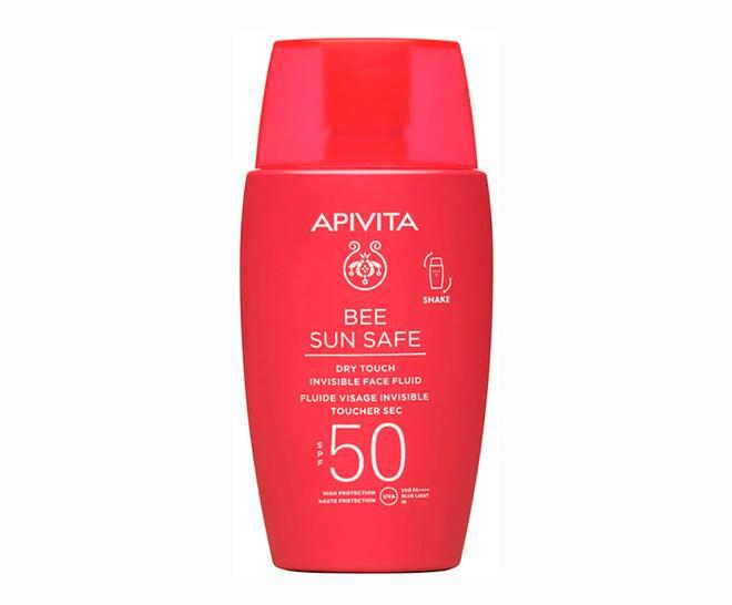 'Fluido Facial Invisible Toque Seco SPF50' de Apivita