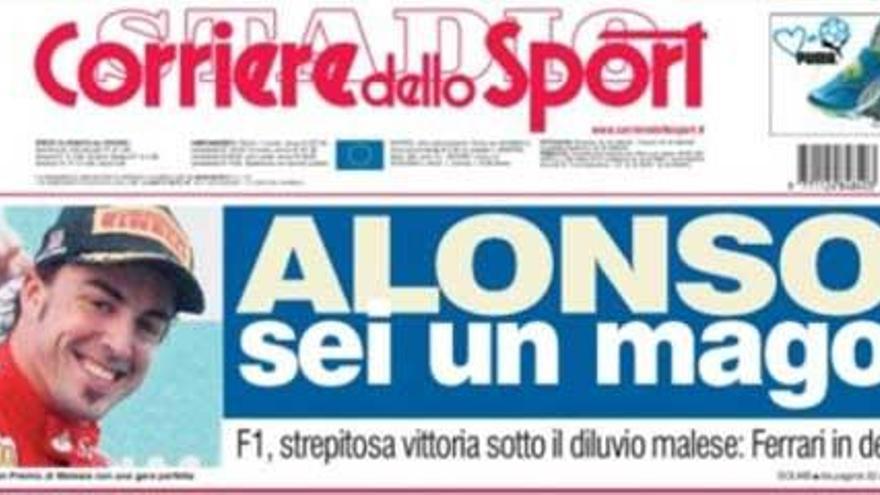 Portadas de los deportivos italianos «La Gazzetta» y «Corriere».