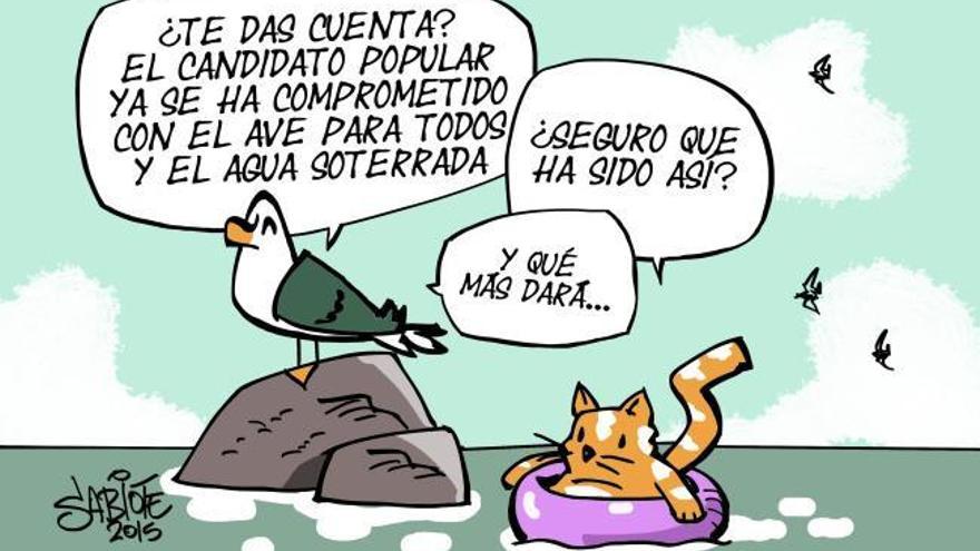 La viñeta de Sabiote se cuela en el discurso de Urralburu (Podemos)