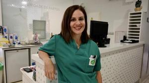Daniela González, en la Unidad de Partos del Hospital Provincial de Pontevedra.