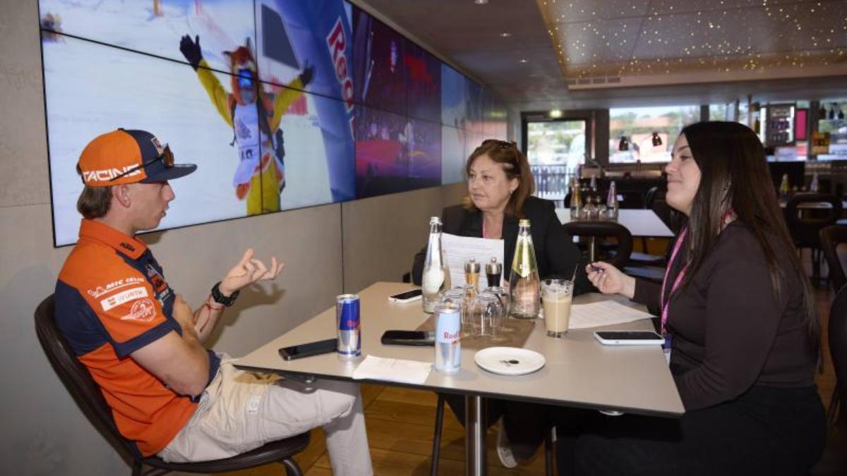 Pedro Acosta, durante la entrevista con SPORT en Montmeló