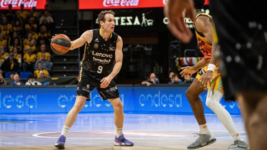 Marce Huertas, durante el partido contra el Valencia. | |