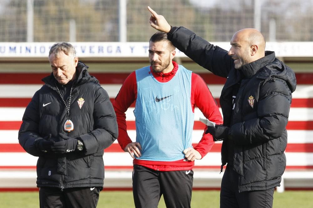 Entrenamiento del Sporting en el segundo día del año