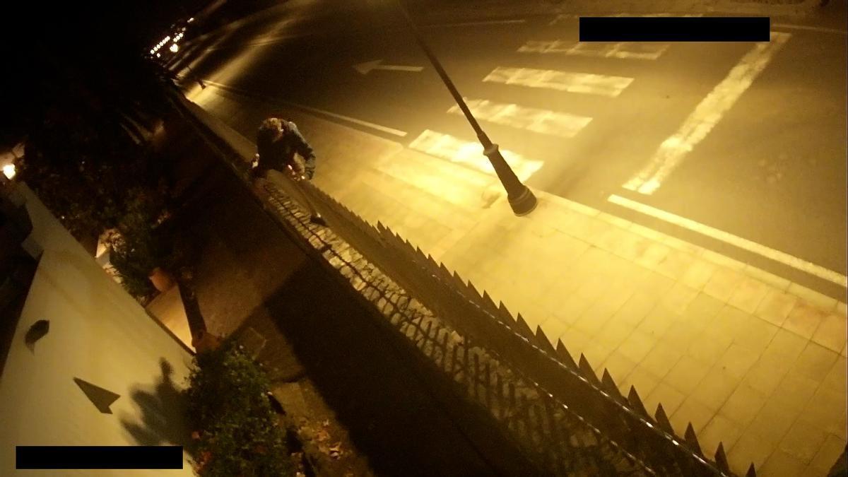 Autor de los hechos captado en una cámara de seguridad.
