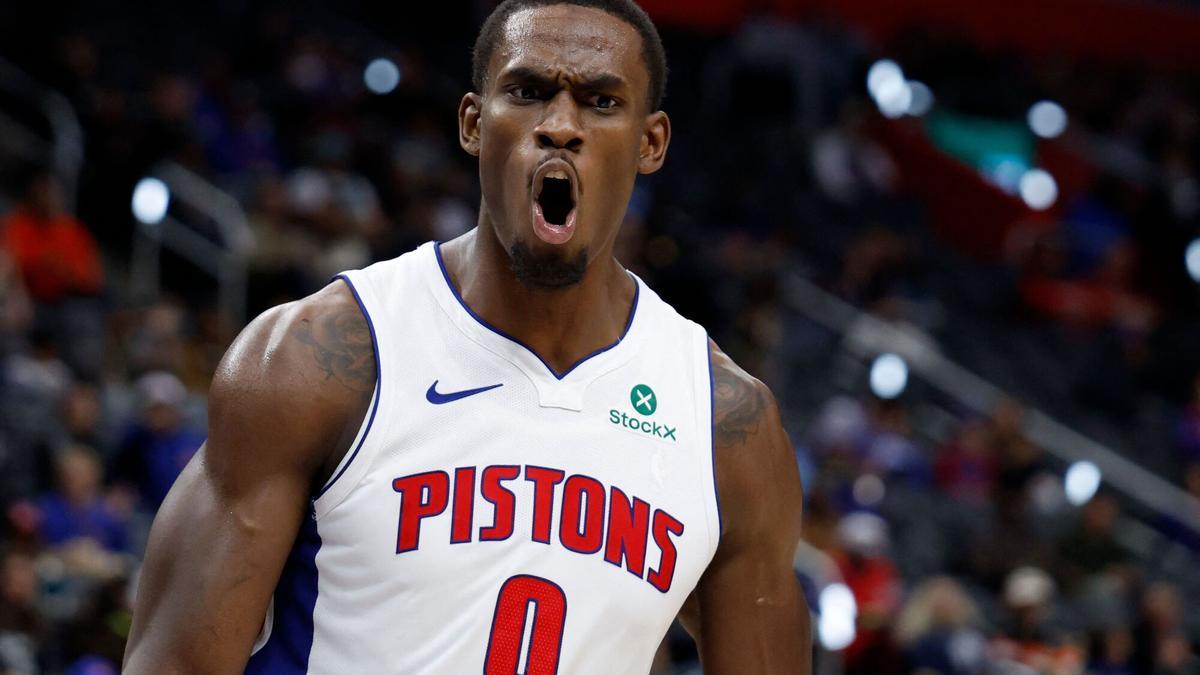 Jalen Duren celebra un mate contra los Indiana Pacers.