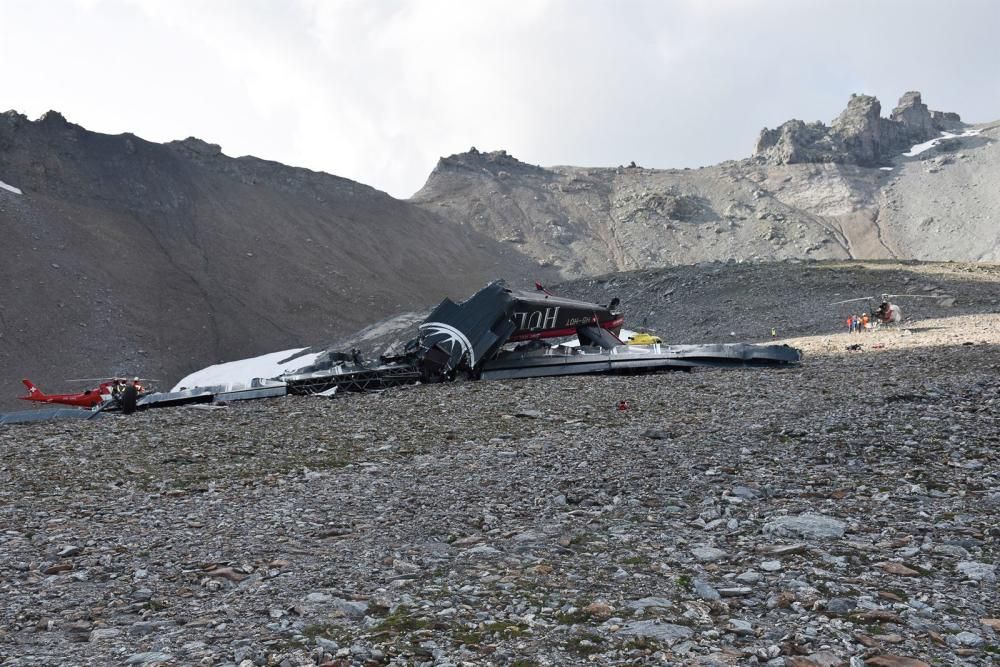 El accidente de avión en Suiza, en imágenes