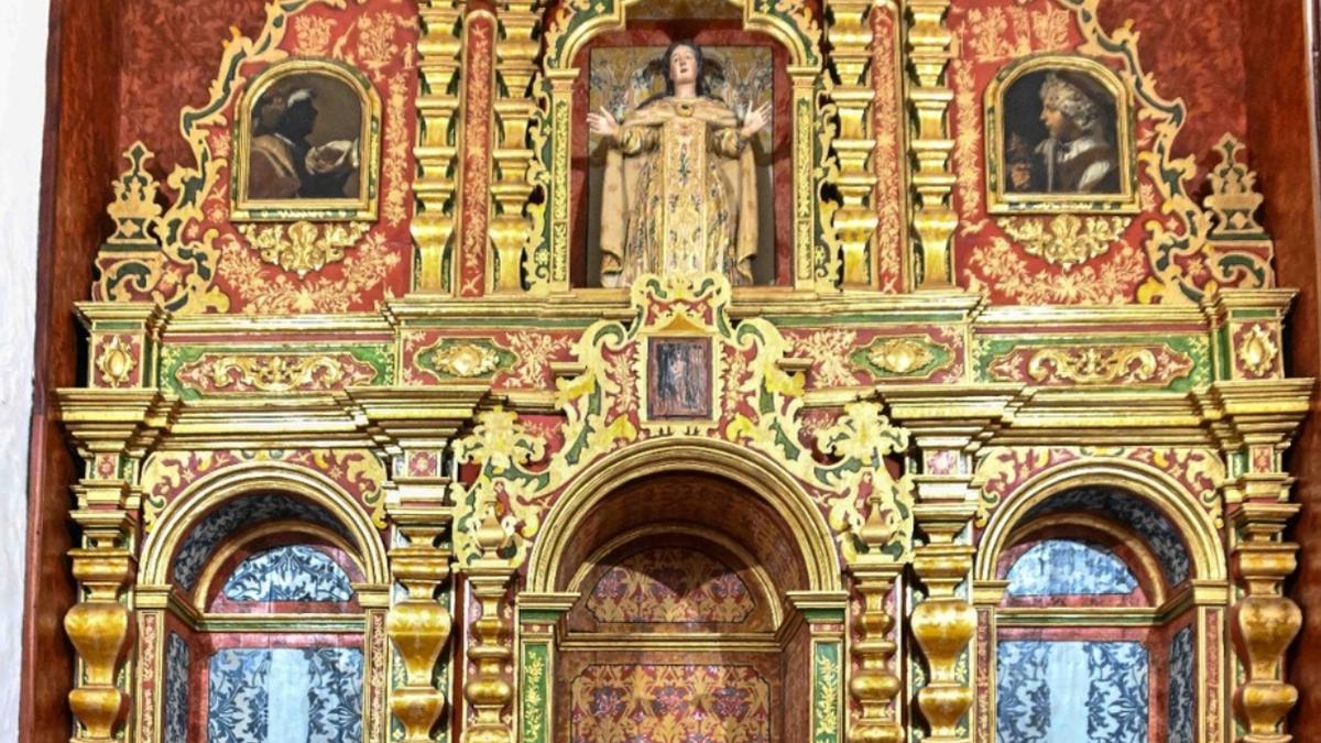 Retablo restaurado en la Iglesia de la Concepción de Santa Cruz de Tenerife.