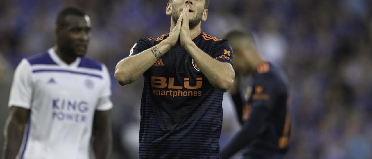 Medrán, en una imagen antes de salir cedido del Valencia CF, ha jugado poco en el Alavés.