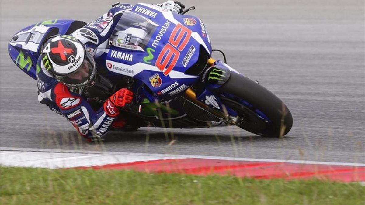 Jorge Lorenzo, durante los primeros entrenamientos de pretemporada