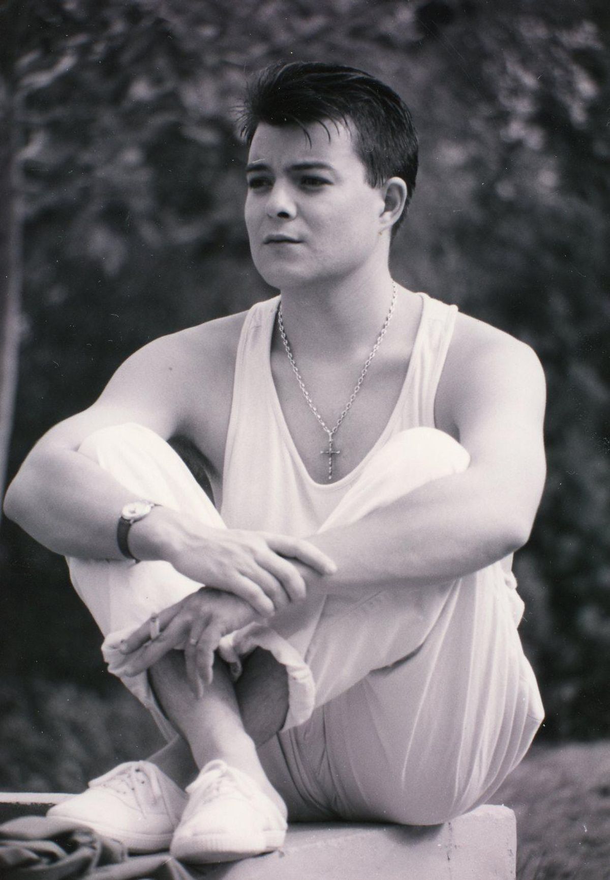 El cantante Tino Fernández de joven.