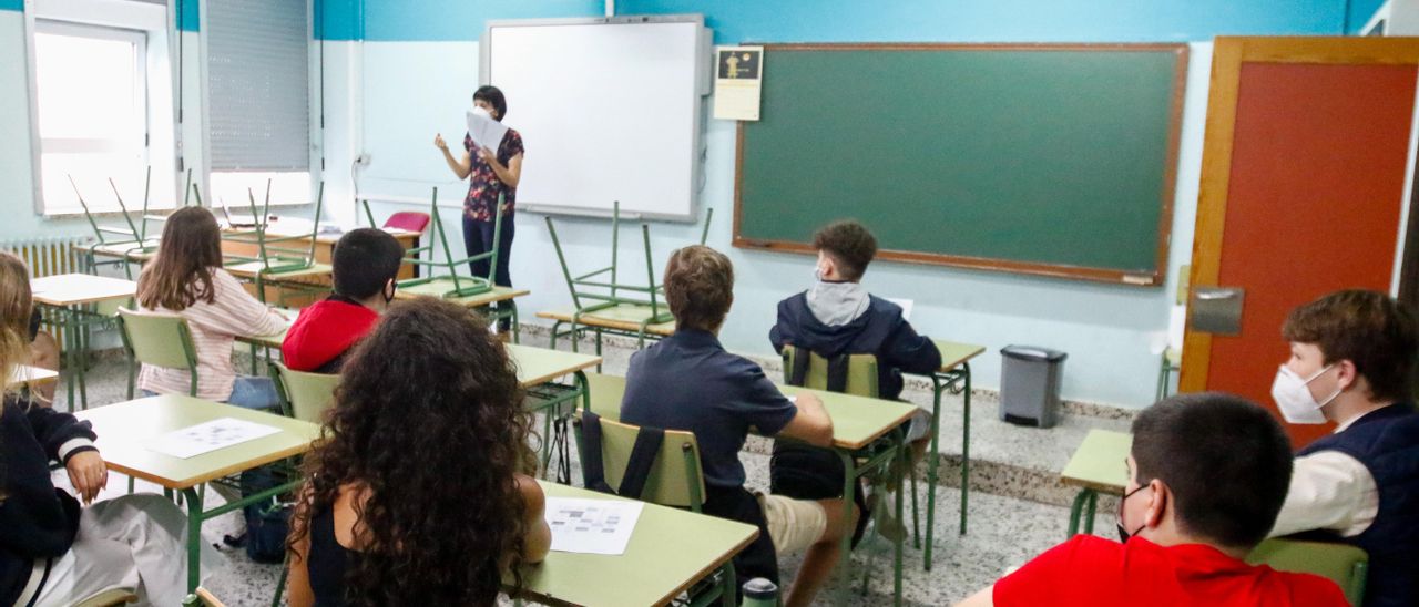 Vuelta al cole en un colegio gallego.